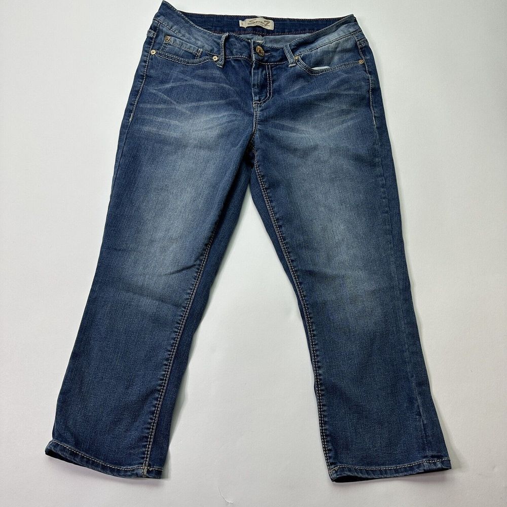 Seven7 Jeans‎ Womens 8 Capri Denim Blue Medium Wash